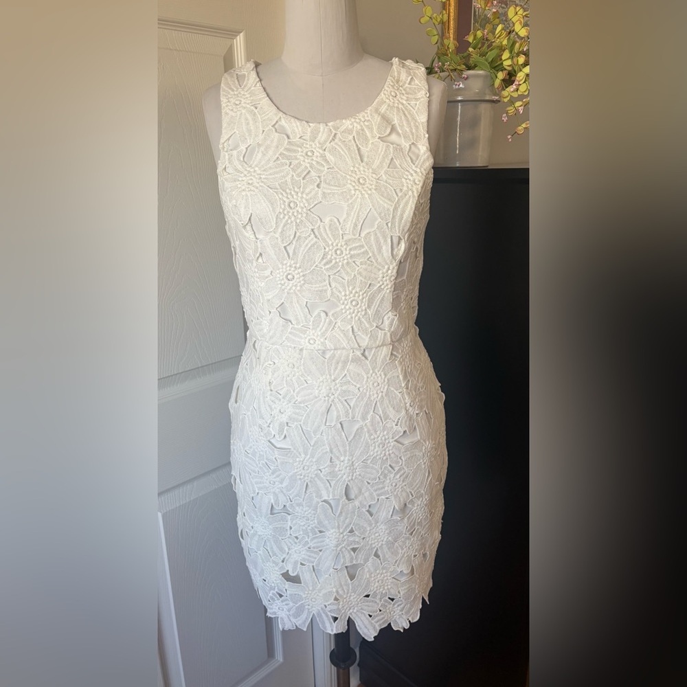 ASTR Crochet Lace Mini-Dress/Size M